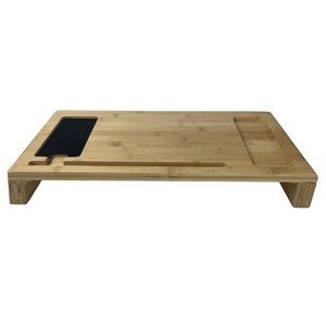 Cortesi Home Mia Natural Bamboo Monitor Stand with Mouse Pad